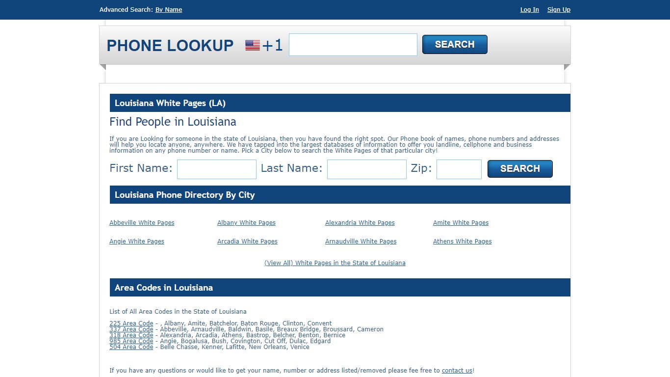 Louisiana White Pages - LA Phone Directory Lookup